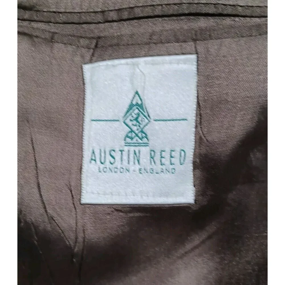 Austin Reed Blazer Mens‎ 44 R Brown Wool Sports Coat Jacket Vintage